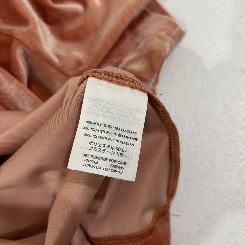 Madewell Velvet Tie Neck Top Women M Peachy Coral Pink Preppy Romantic - Picture 6 of 9